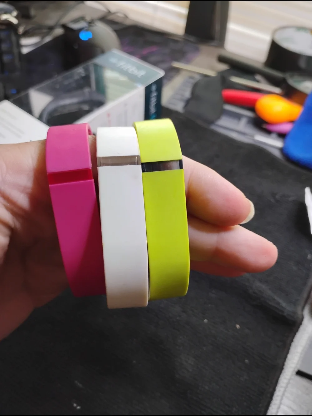 Fitbit Flex Wireless Wristband - Pink/White/Yellow Bands